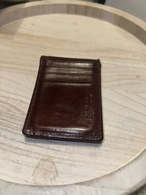 Brown Leather Card Holder - Men's Slim Wallet